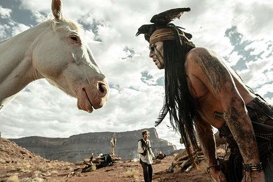 "THE LONE RANGER" - Armie Hammer, Johnny Depp..Ph: Peter Mountain..?Disney Enterprises, Inc. and Jerry Bruckheimer Inc. All Rights Reserved.